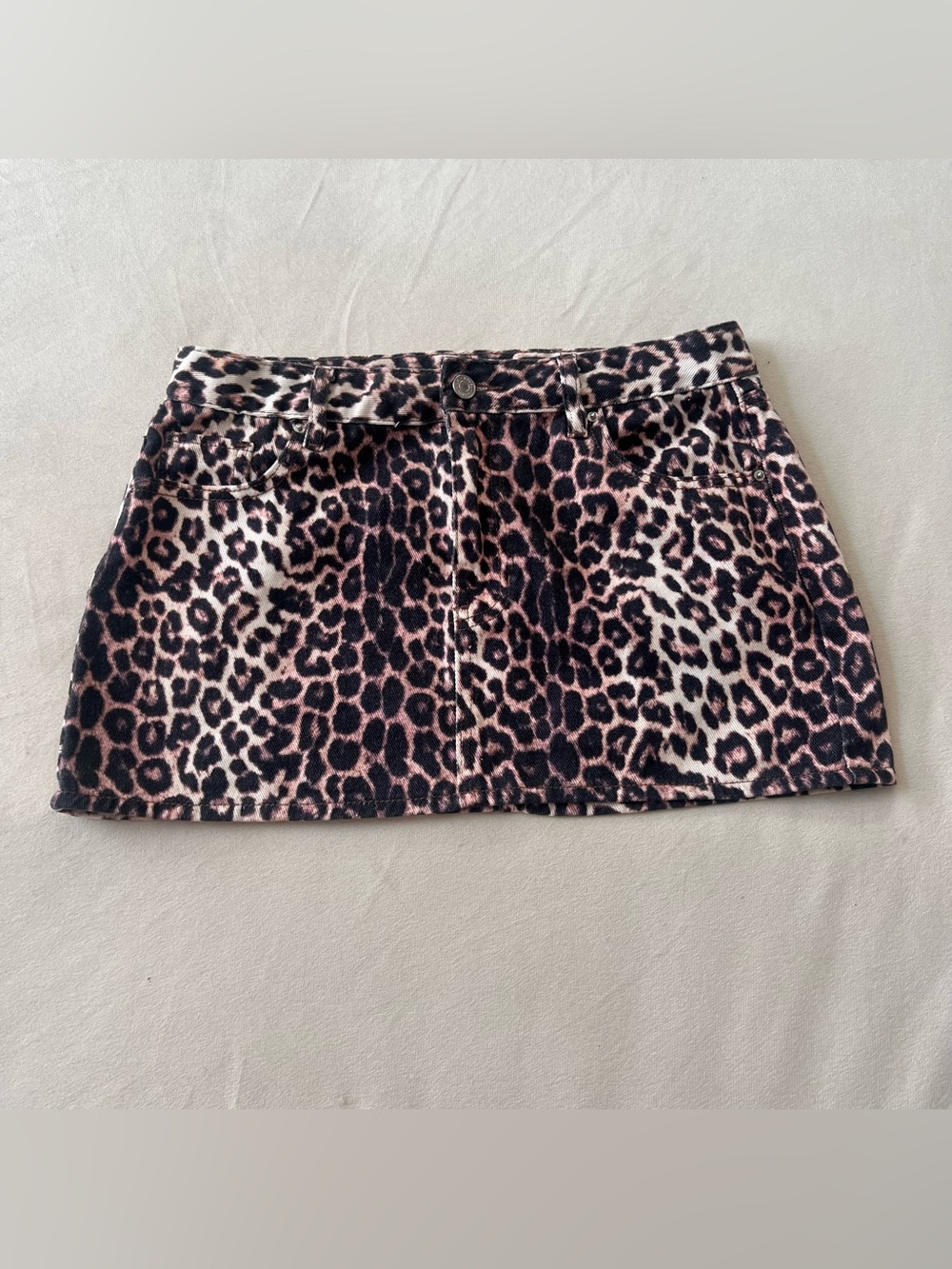 PacSun Leopard Print Mini Skirt Punk Grunge Goth Animal Print Biker Festival